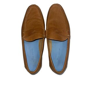 PETER MILLAR Crown Men's Penny Loafer Size 13M Pebble Brown Leather Shoes